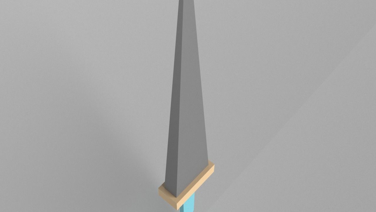 Lowpoly Sword 008 Free low-poly 3D model_3