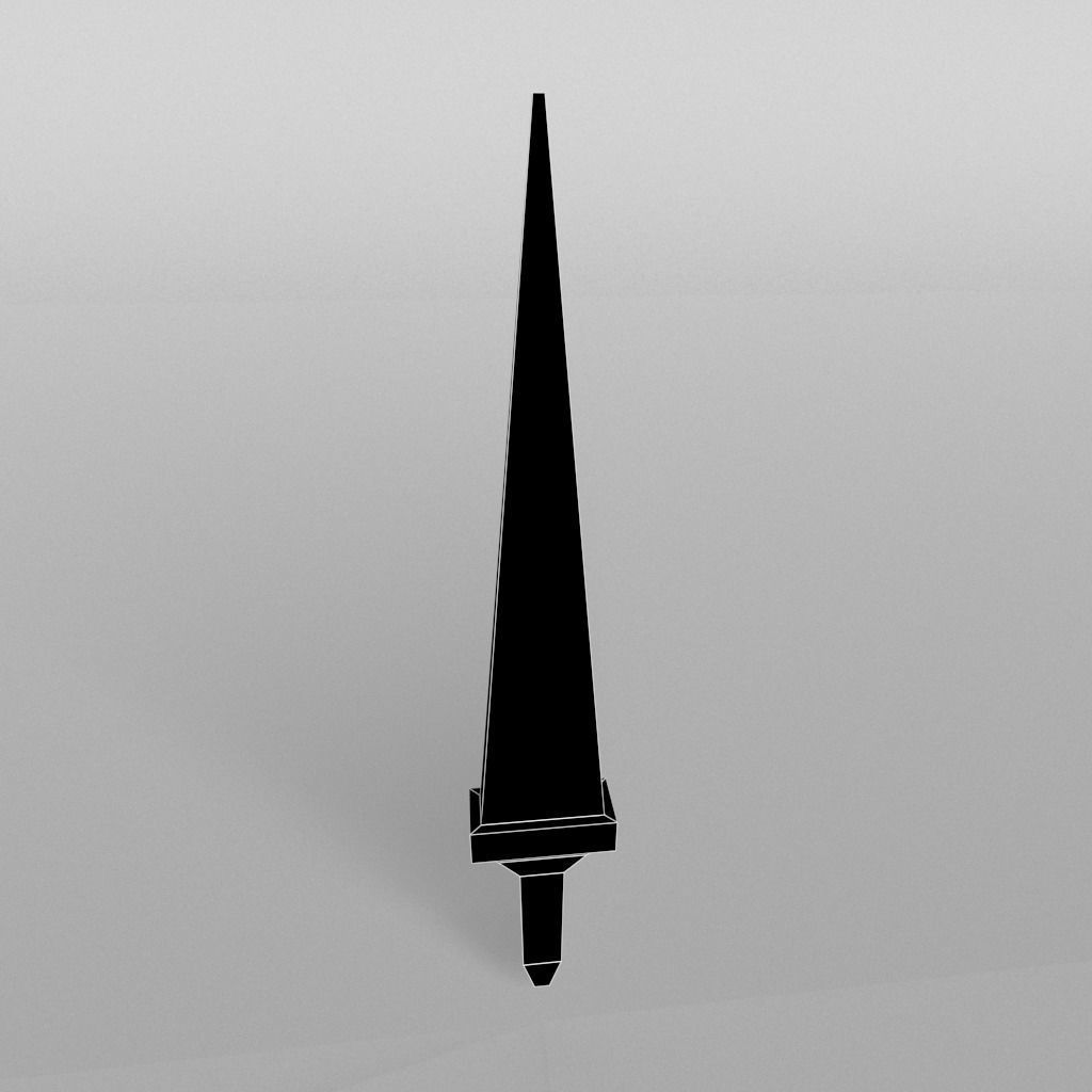 Lowpoly Sword 008 Free low-poly 3D model_4