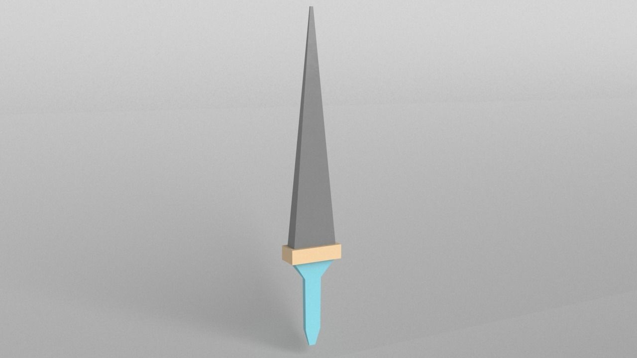 Lowpoly Sword 008 Free low-poly 3D model_2