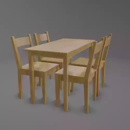 Wood dining suite