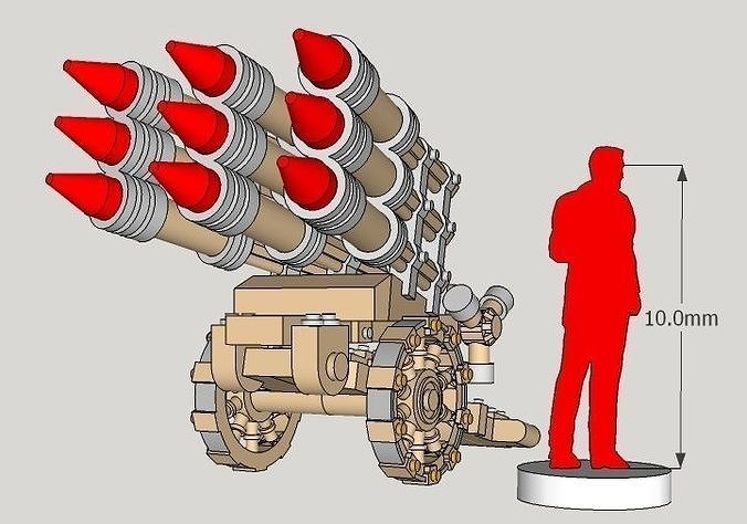 10mm Imperious Hell-Storm Rocket Battery 3D print model