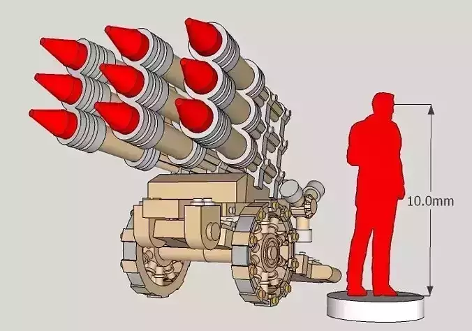 10mm Imperious Hell-Storm Rocket Battery 3D print model