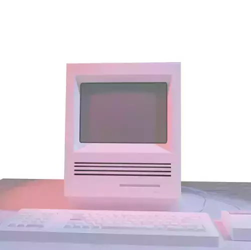 Macintosh apple Low-poly 3D model