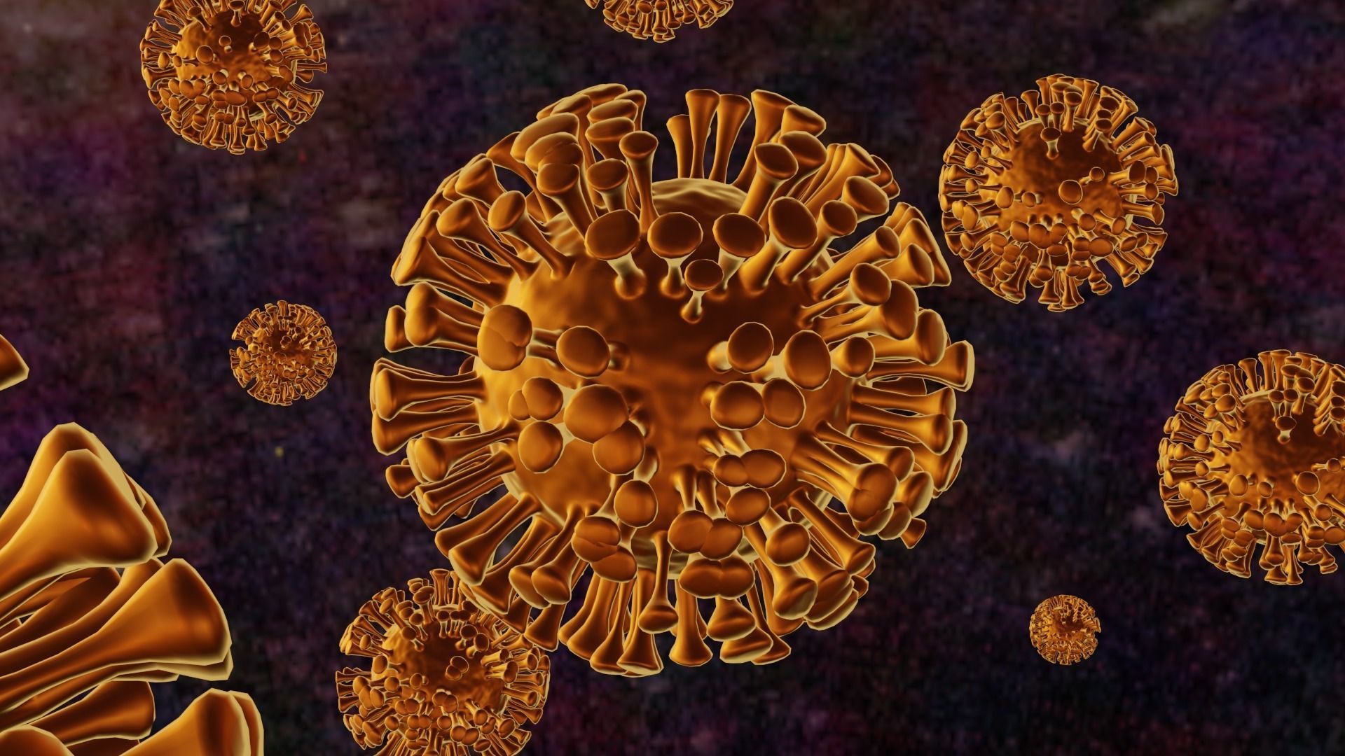 covid-19 virus animated corona virus 3D model_2