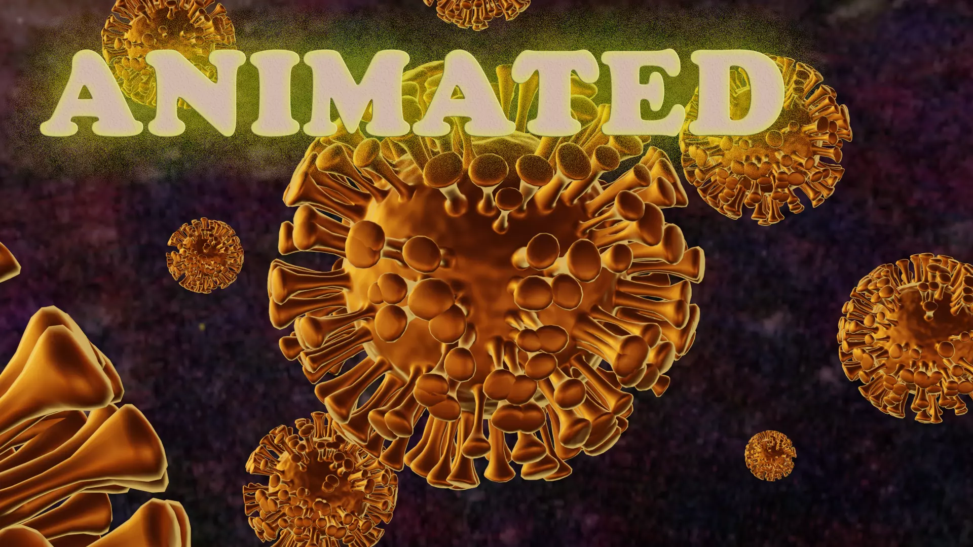 covid-19 virus animated corona virus 3D model_0