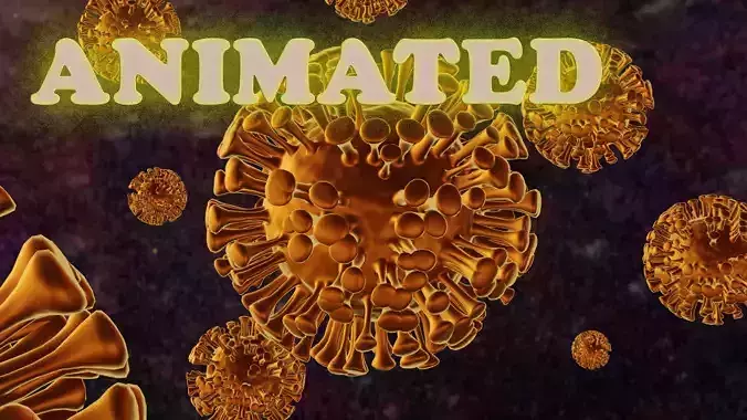 covid-19 virus animated corona virus 3D model