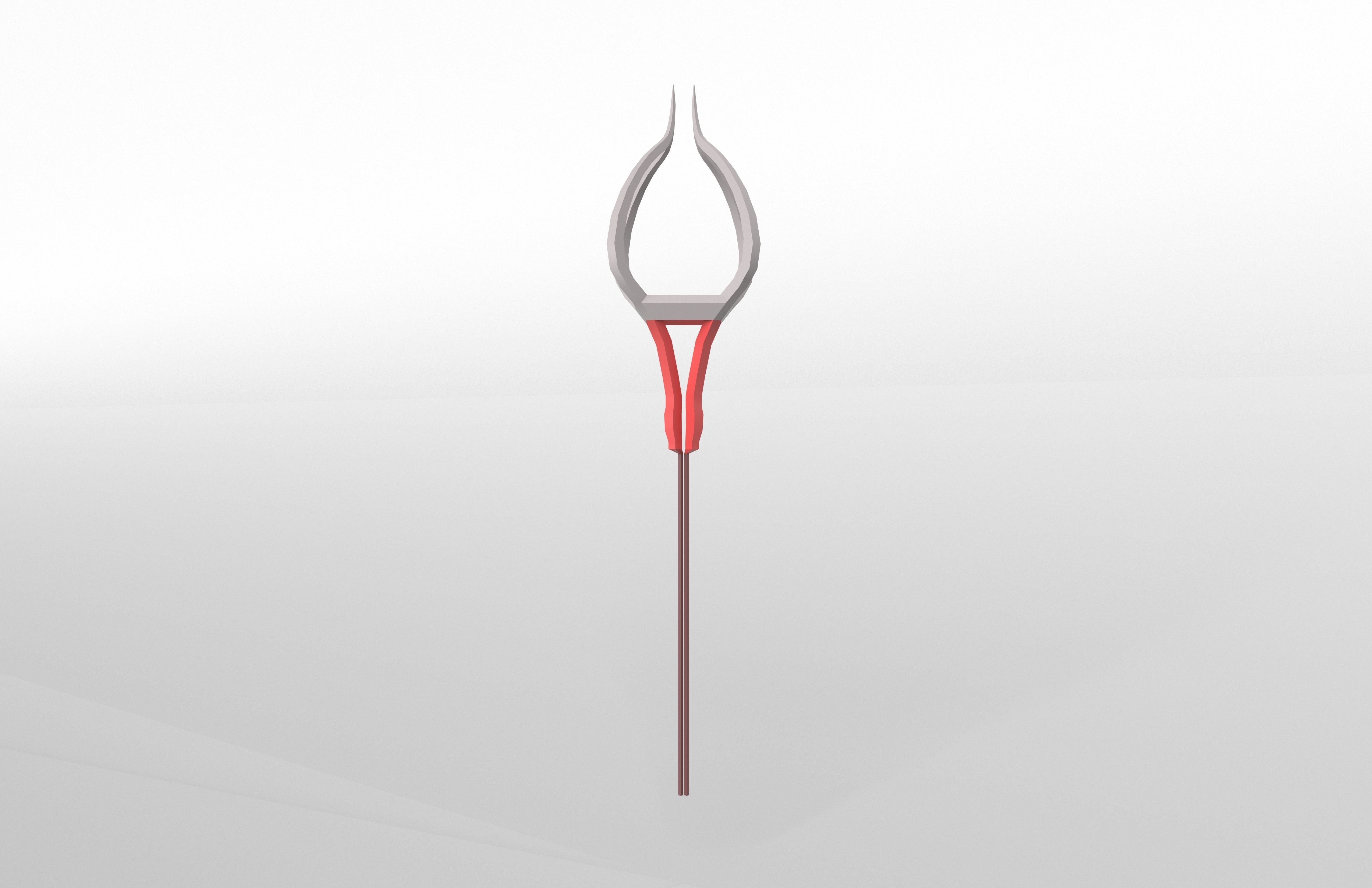 Lowpoly Sword 014 Low-poly 3D model_2