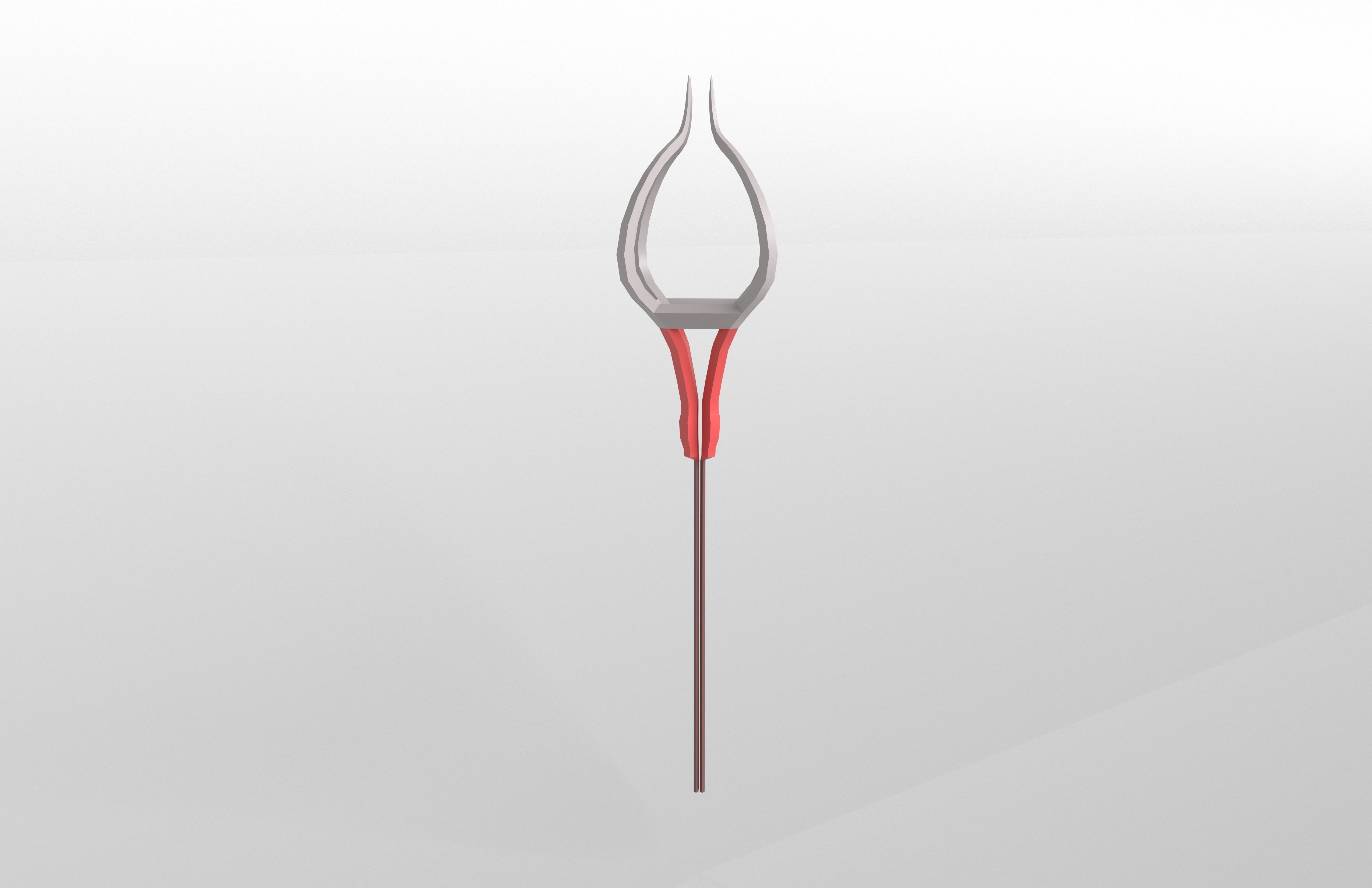 Lowpoly Sword 014 Low-poly 3D model_3