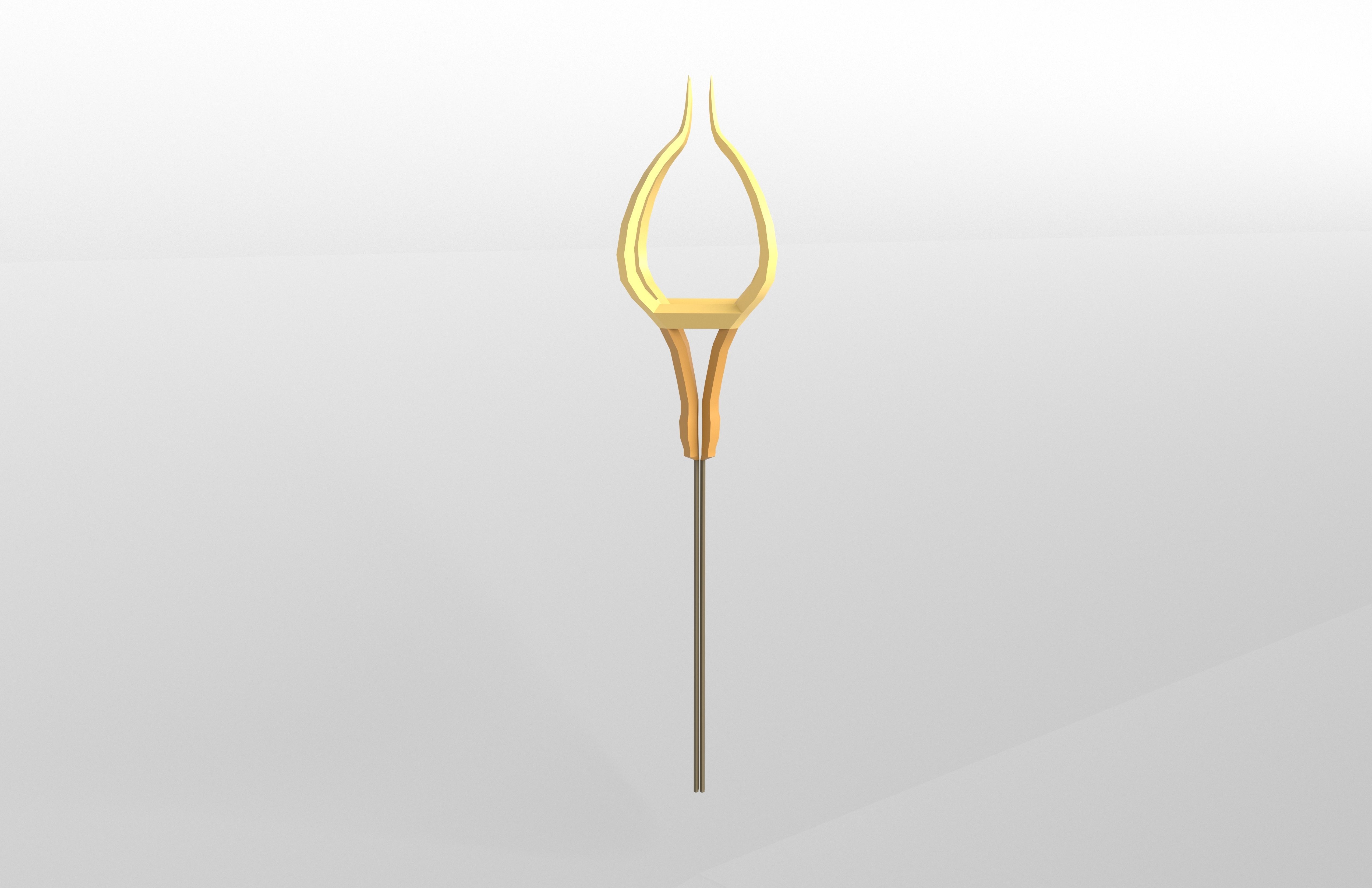 Lowpoly Sword 015 Low-poly 3D model_3