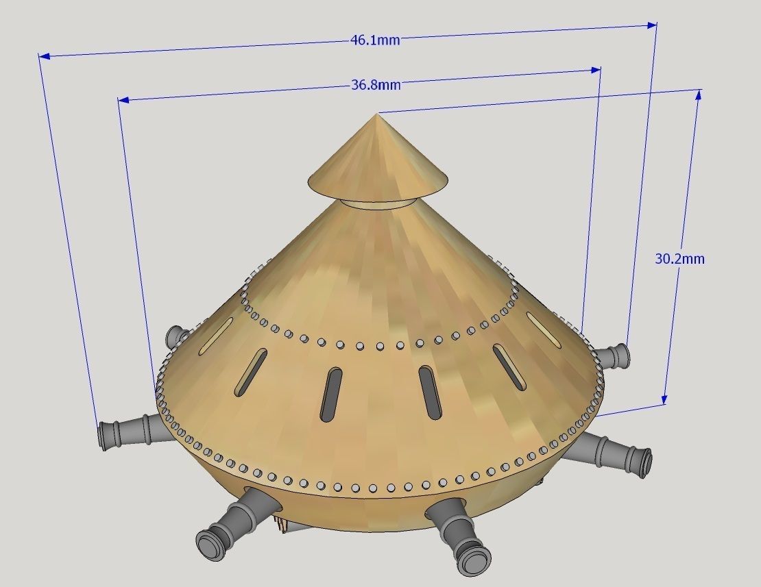 10mm Da Vinci Steam-Tank 3D print model_4