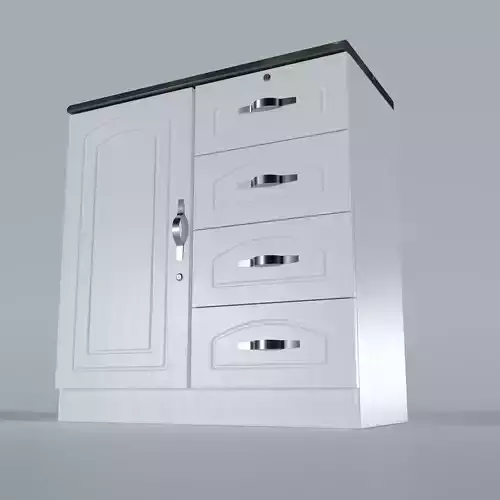 Mini kitchen cabinet Low-poly 3D model