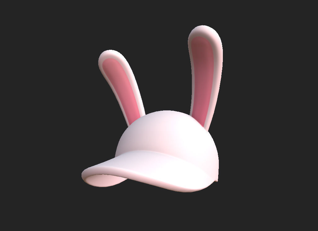 Rabbit Cap 3D model_7