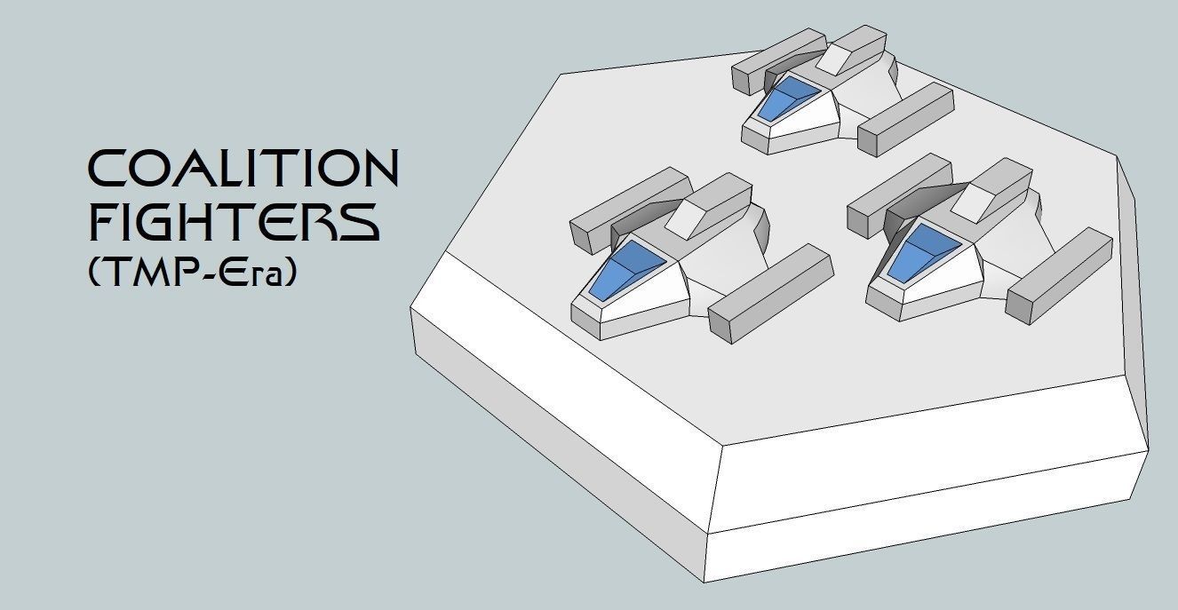MicroFleet TMP-Era Coalition Flotilla Starship Pack 3D print model_9