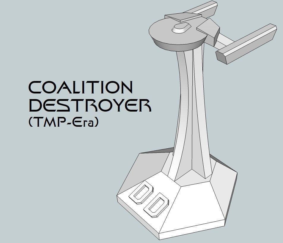 MicroFleet TMP-Era Coalition Flotilla Starship Pack 3D print model_6