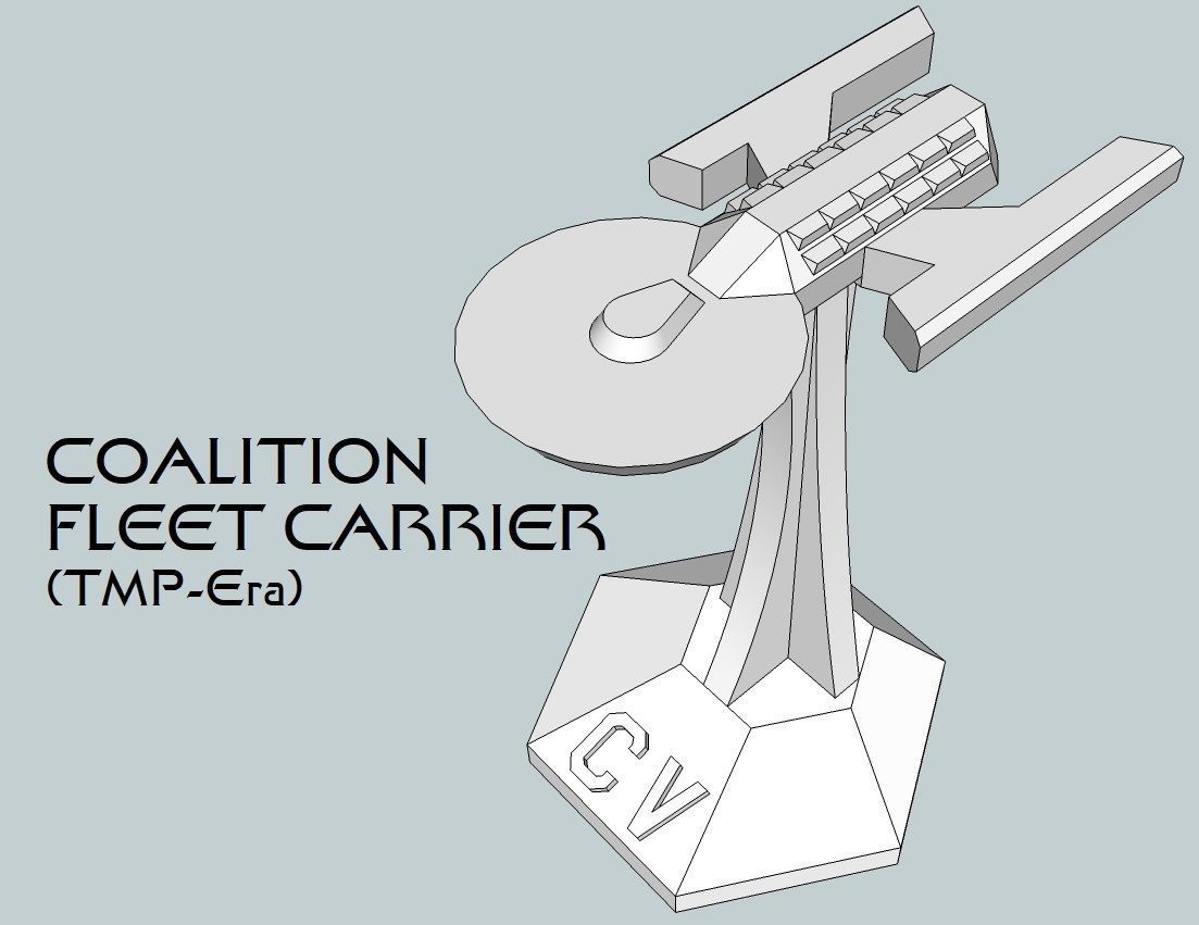MicroFleet TMP-Era Coalition Flotilla Starship Pack 3D print model_5