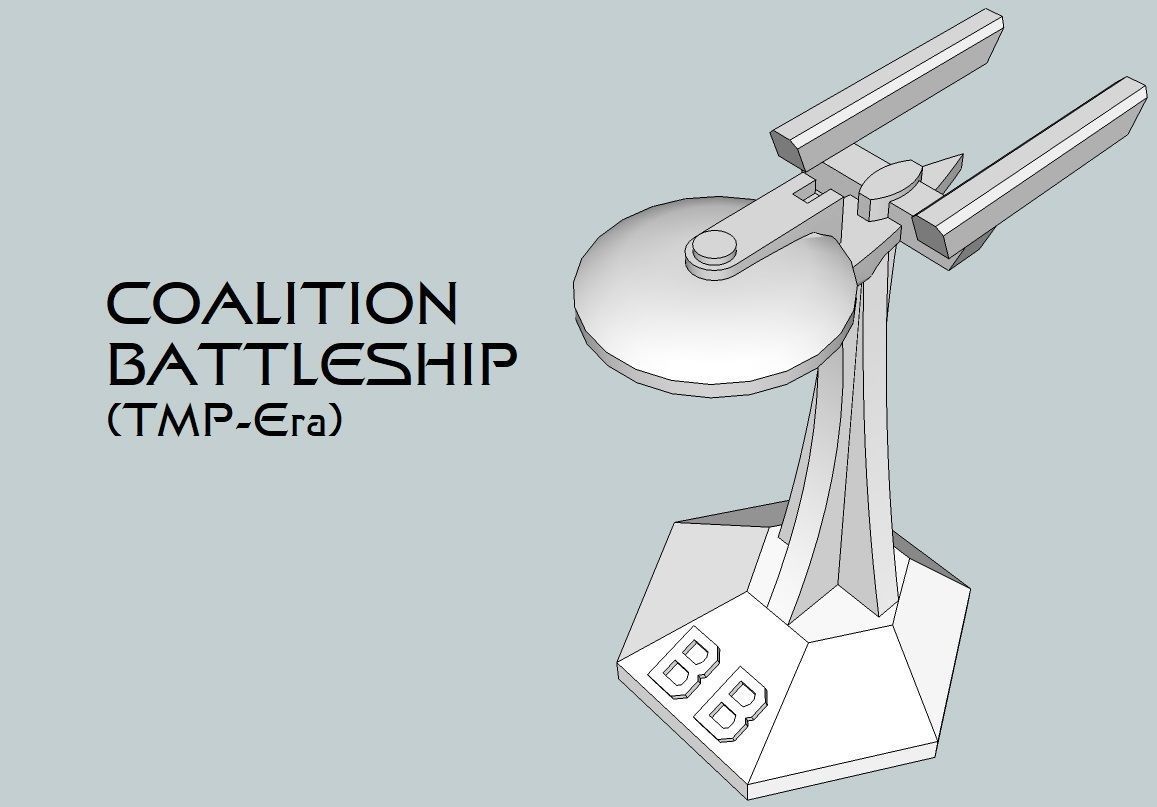 MicroFleet TMP-Era Coalition Flotilla Starship Pack 3D print model_2