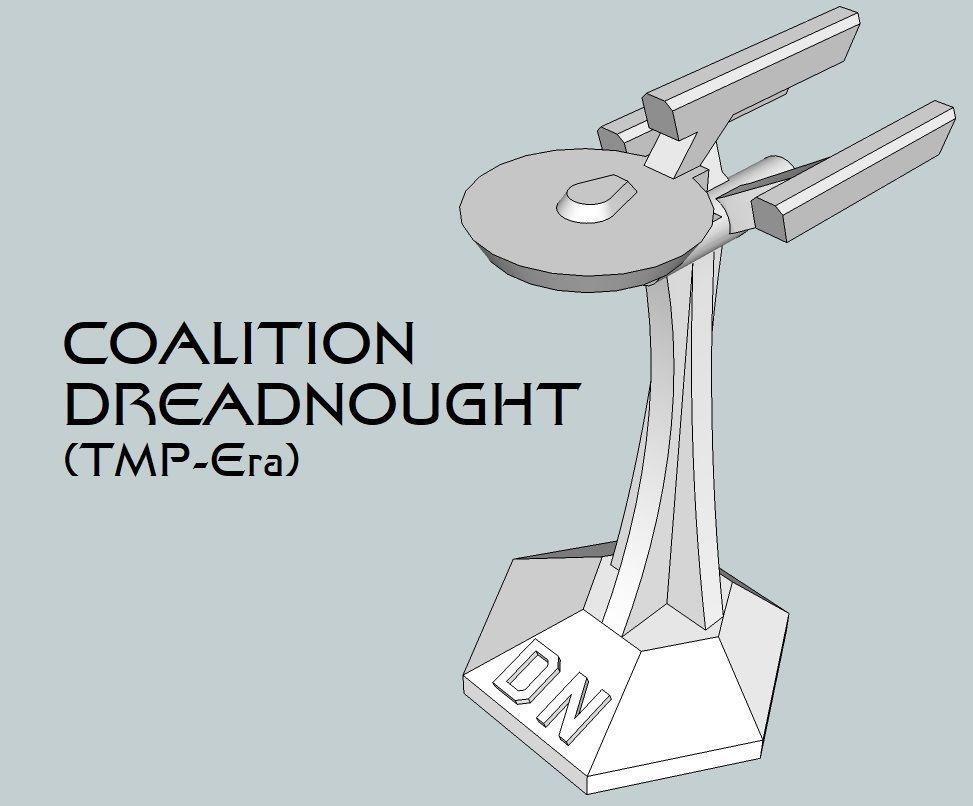 MicroFleet TMP-Era Coalition Flotilla Starship Pack 3D print model_7