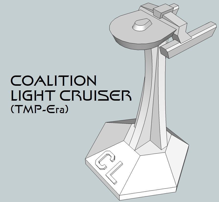 MicroFleet TMP-Era Coalition Flotilla Starship Pack 3D print model_4