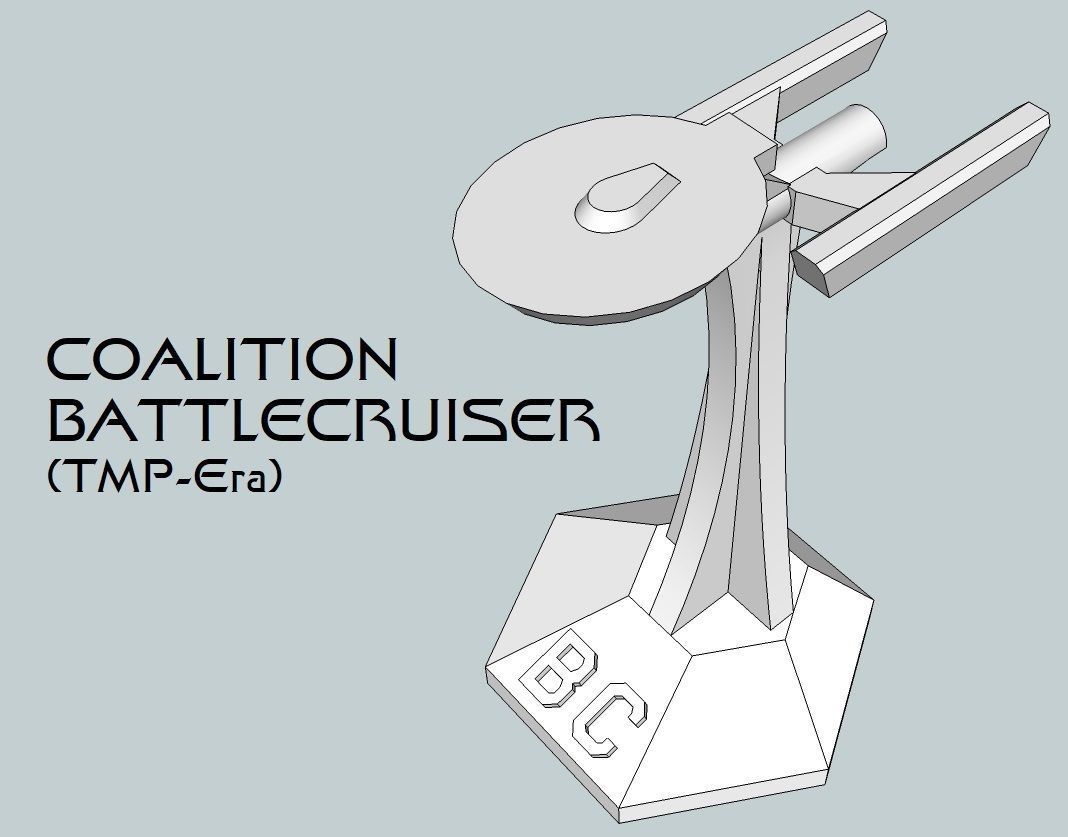 MicroFleet TMP-Era Coalition Flotilla Starship Pack 3D print model_3