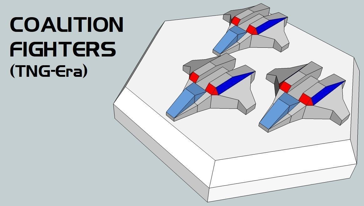 MicroFleet TNG-Era Coalition Flotilla Starship Pack 3D print model_9