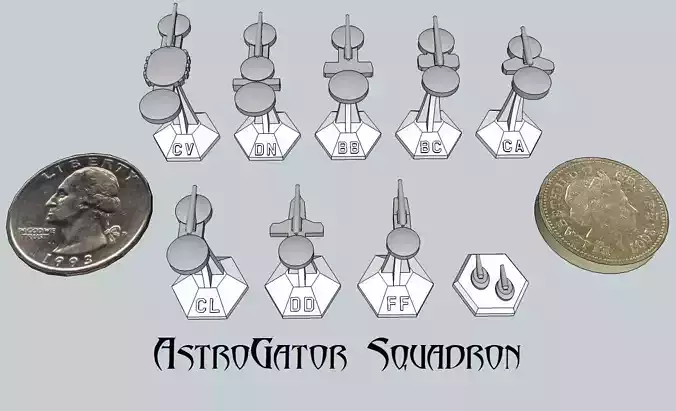 MicroFleet AstroGator Squadron Starship Pack