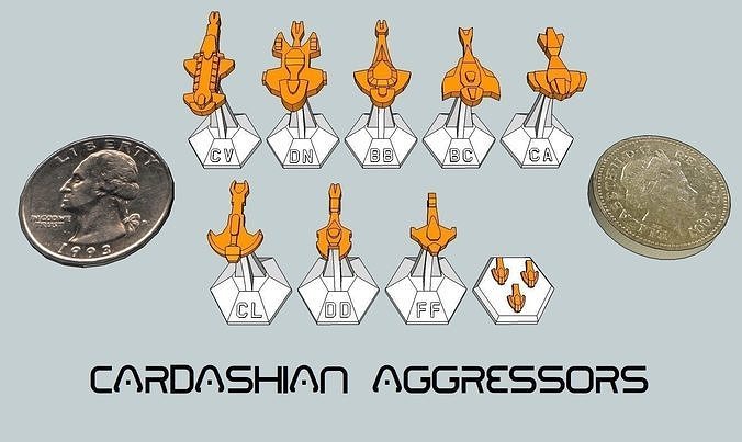 MicroFleet Cardashian Aggressors Starship Pack 3D print model