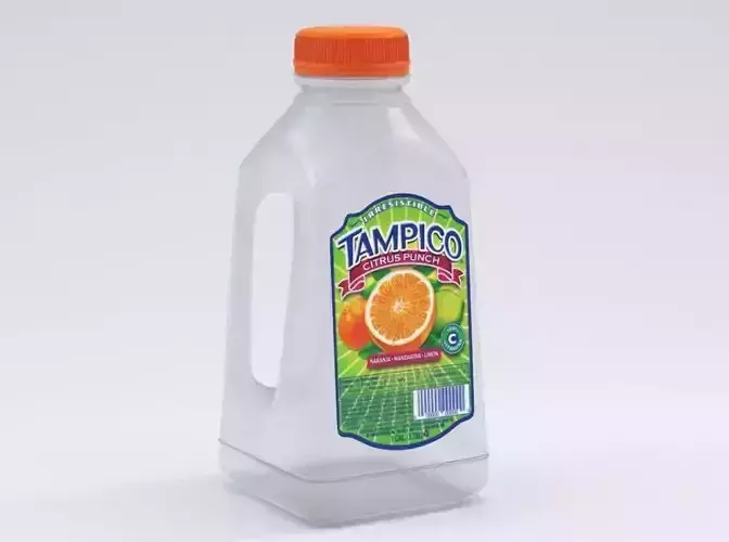 HDPE Plastic Bottle with Handle Low-poly 3D model