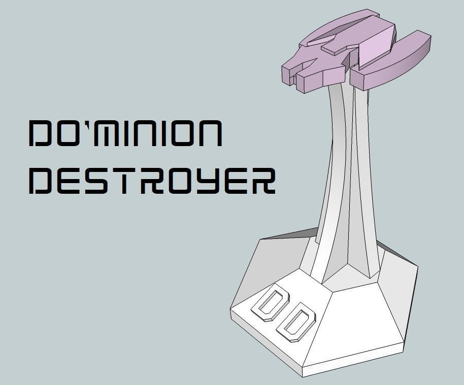 MicroFleet DoMinion Squadron Starship Pack 3D print model_6