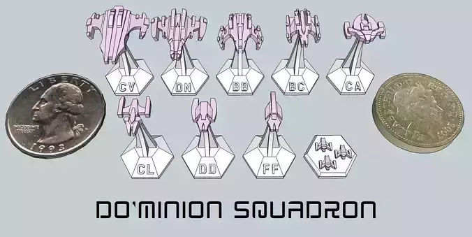 MicroFleet DoMinion Squadron Starship Pack 3D print model