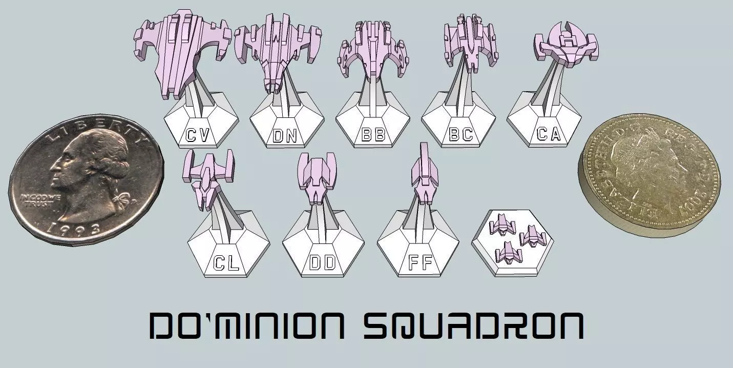 MicroFleet DoMinion Squadron Starship Pack 3D print model_0