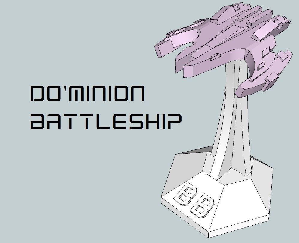 MicroFleet DoMinion Squadron Starship Pack 3D print model_1