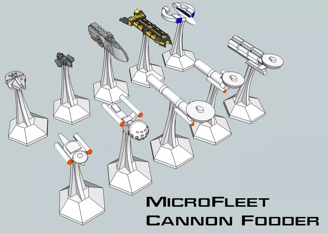 MicroFleet Scenario-Fodder Starship Pack 3D print model_0