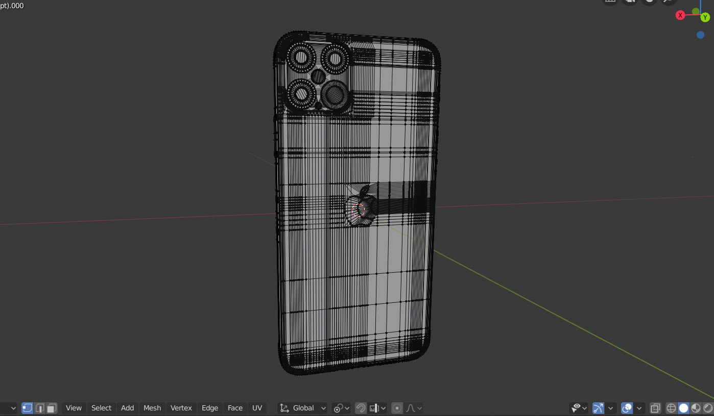 Concept of Apple iPhone 12 Pro Max Thin Bezels and Boxy Design Low-poly 3D model_7