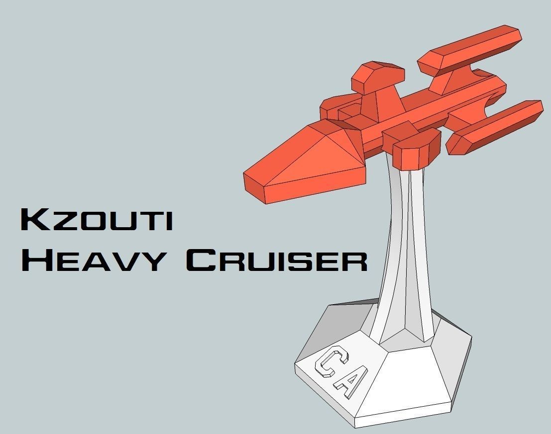 MicroFleet Kzouti Pride Starship Pack 3D print model_4