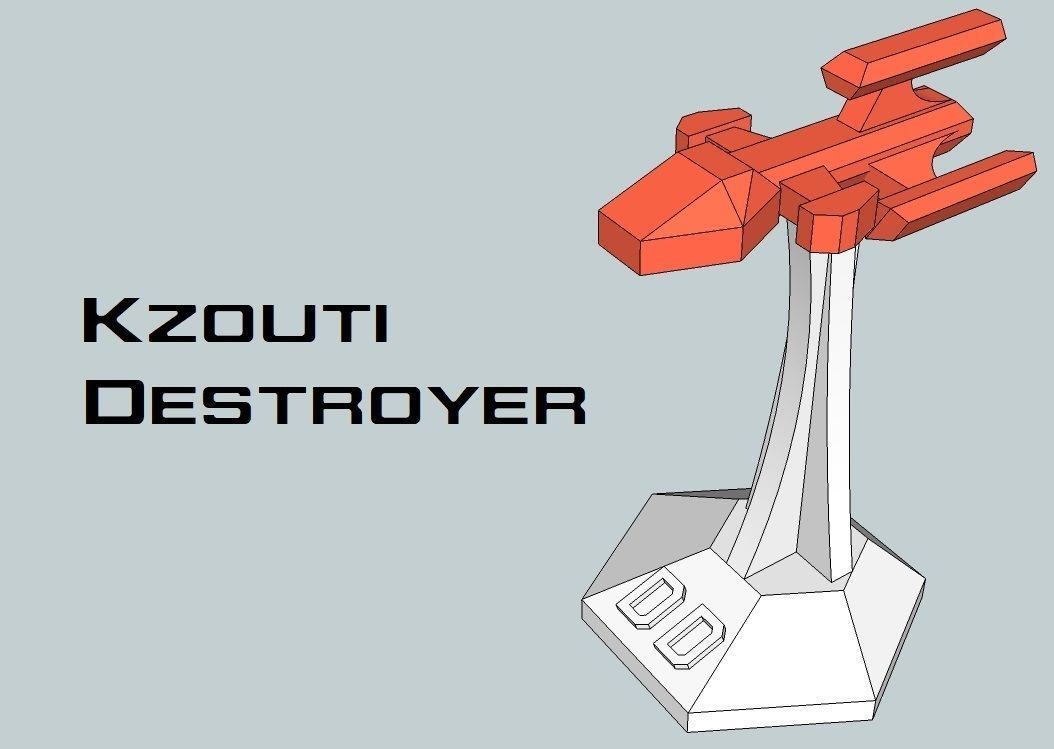 MicroFleet Kzouti Pride Starship Pack 3D print model_7