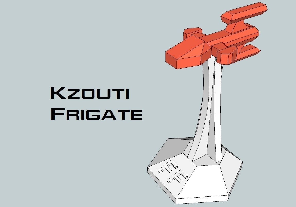MicroFleet Kzouti Pride Starship Pack 3D print model_8