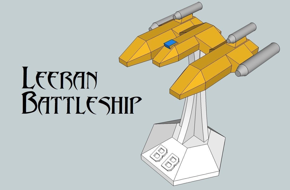 MicroFleet Leeran Fleet Starship Pack 3D print model_1