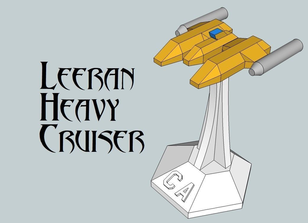 MicroFleet Leeran Fleet Starship Pack 3D print model_3