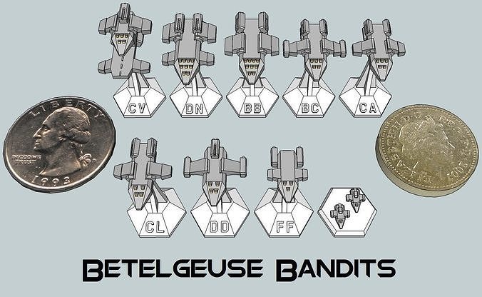 MicroFleet Betelgeuse Bandits Starship Pack 3D print model