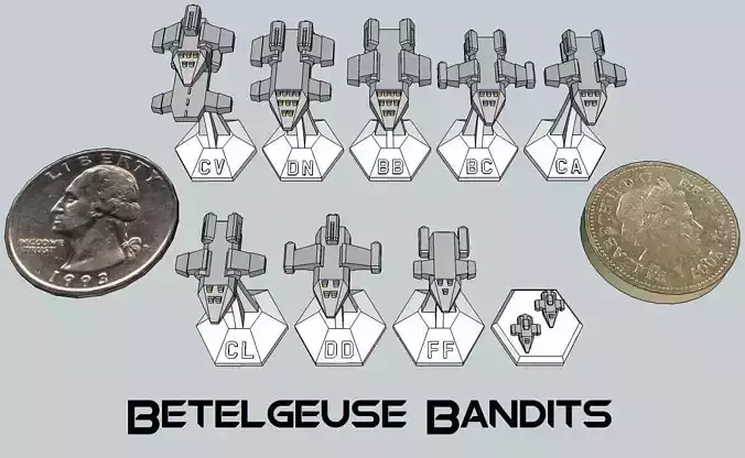 MicroFleet Betelgeuse Bandits Starship Pack 3D print model