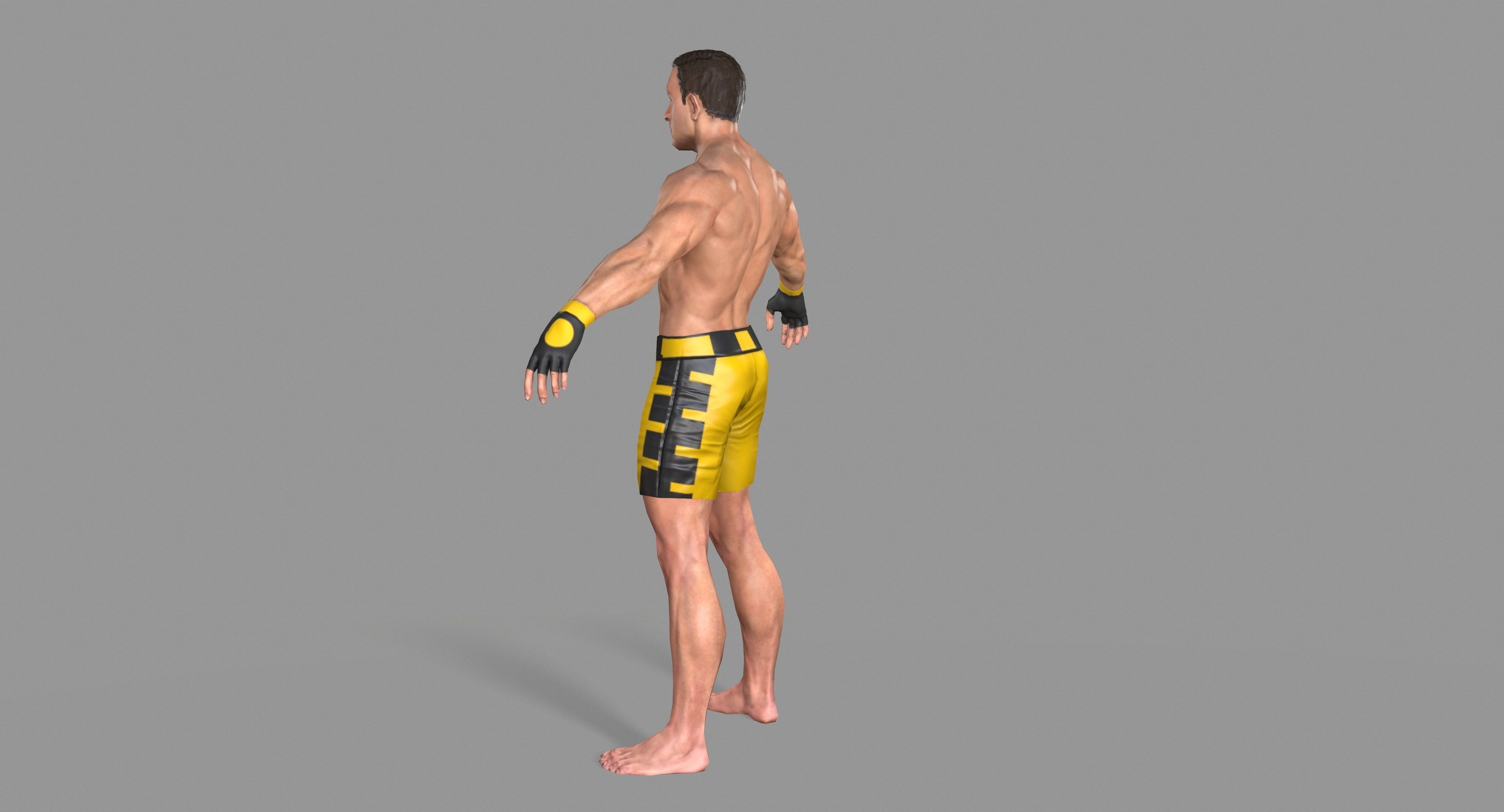 UFC Boxer Low-poly 3D model_12