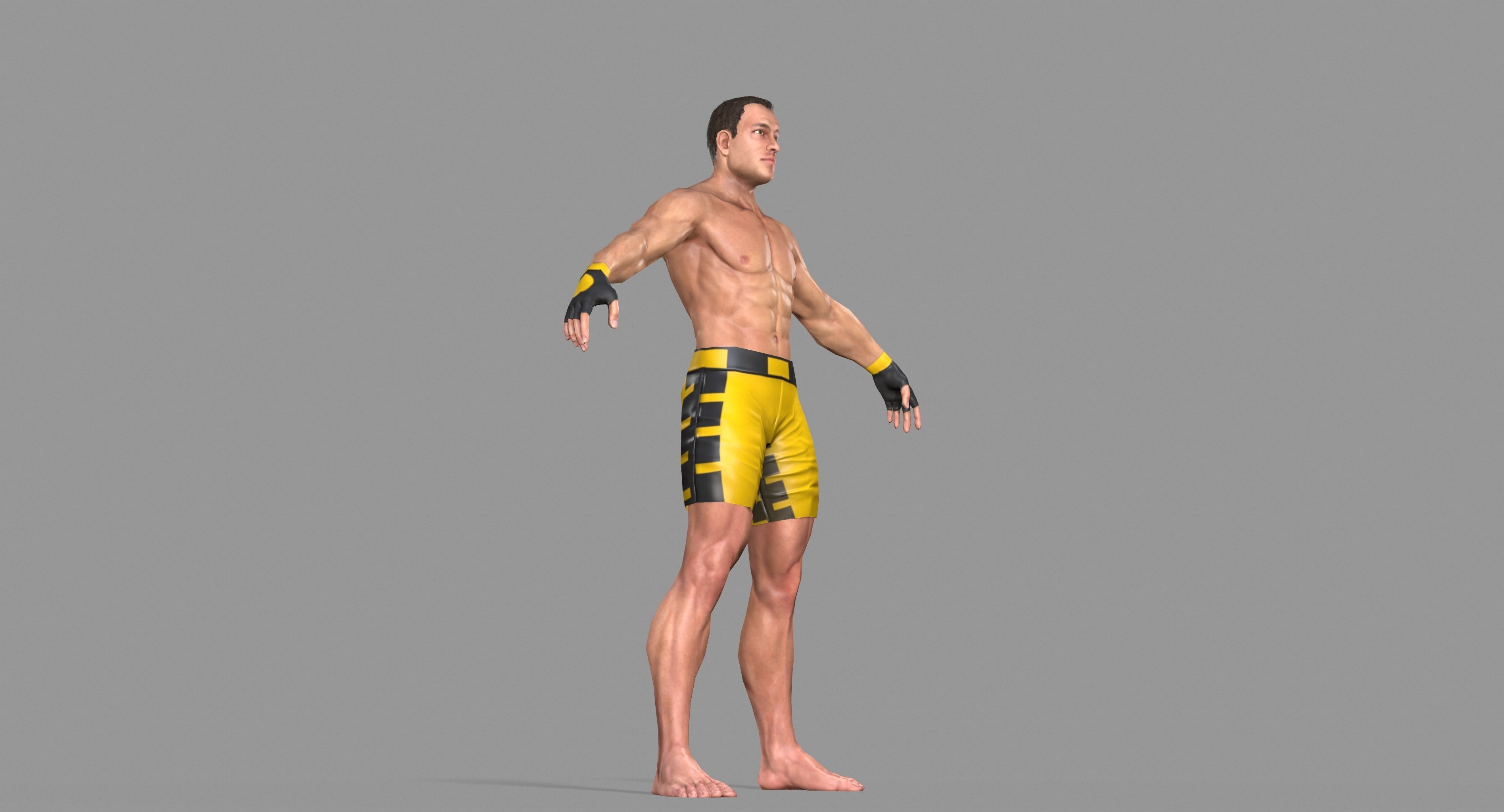 UFC Boxer Low-poly 3D model_36