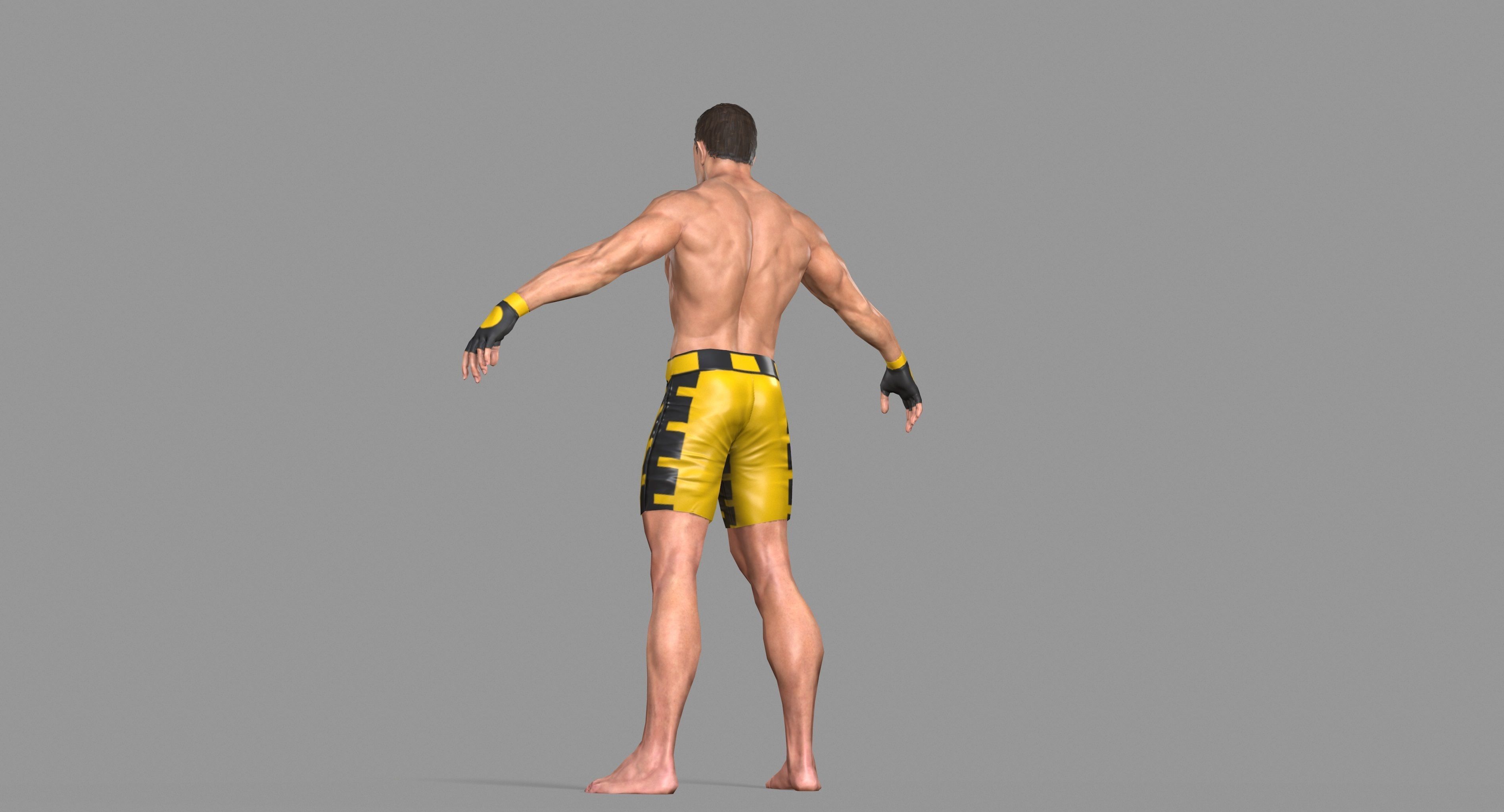 UFC Boxer Low-poly 3D model_42