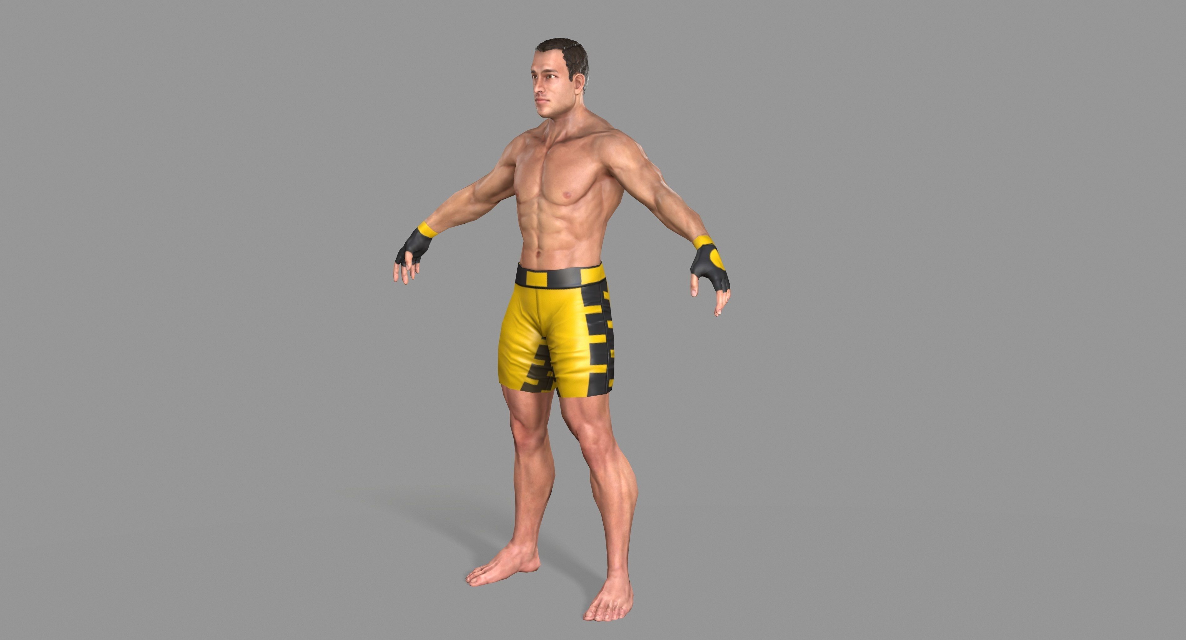 UFC Boxer Low-poly 3D model_17