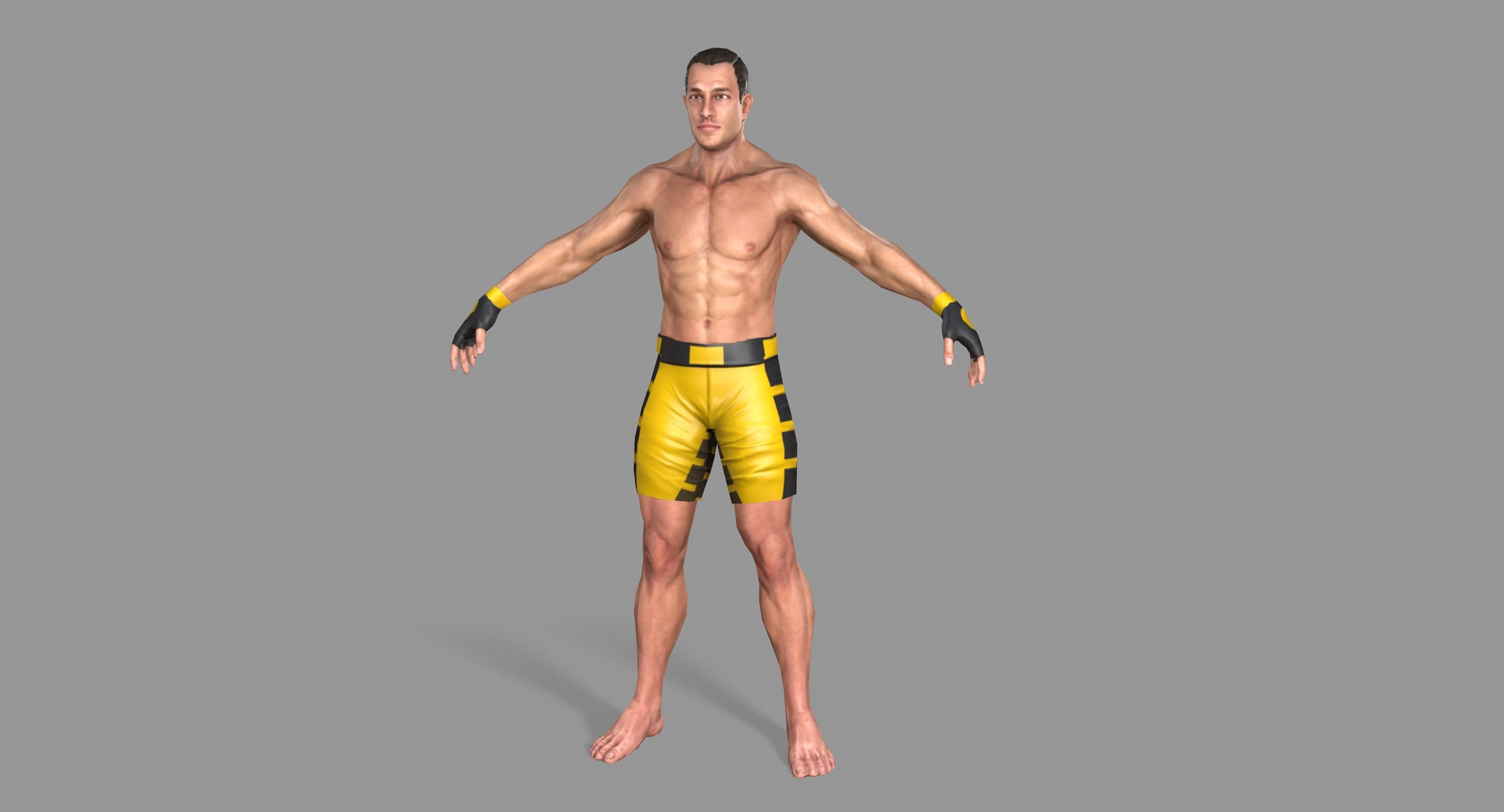 UFC Boxer Low-poly 3D model_16