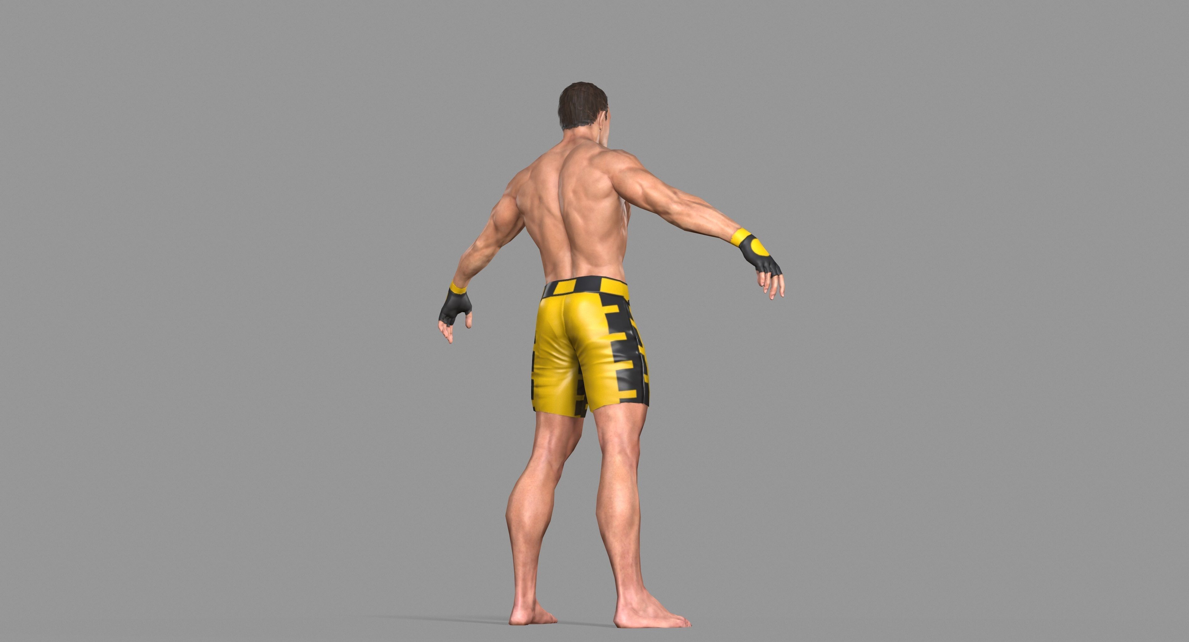 UFC Boxer Low-poly 3D model_40