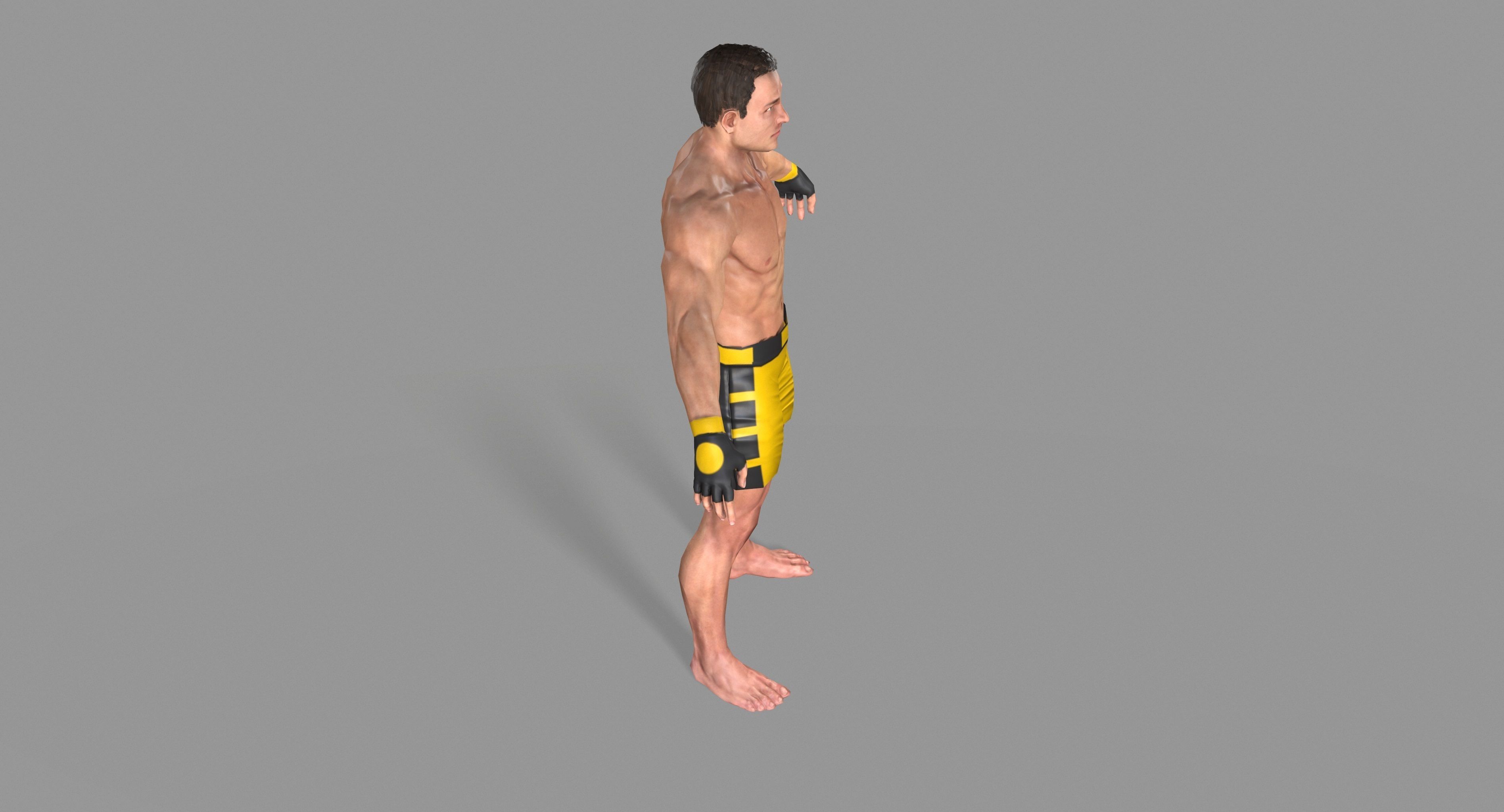 UFC Boxer Low-poly 3D model_22