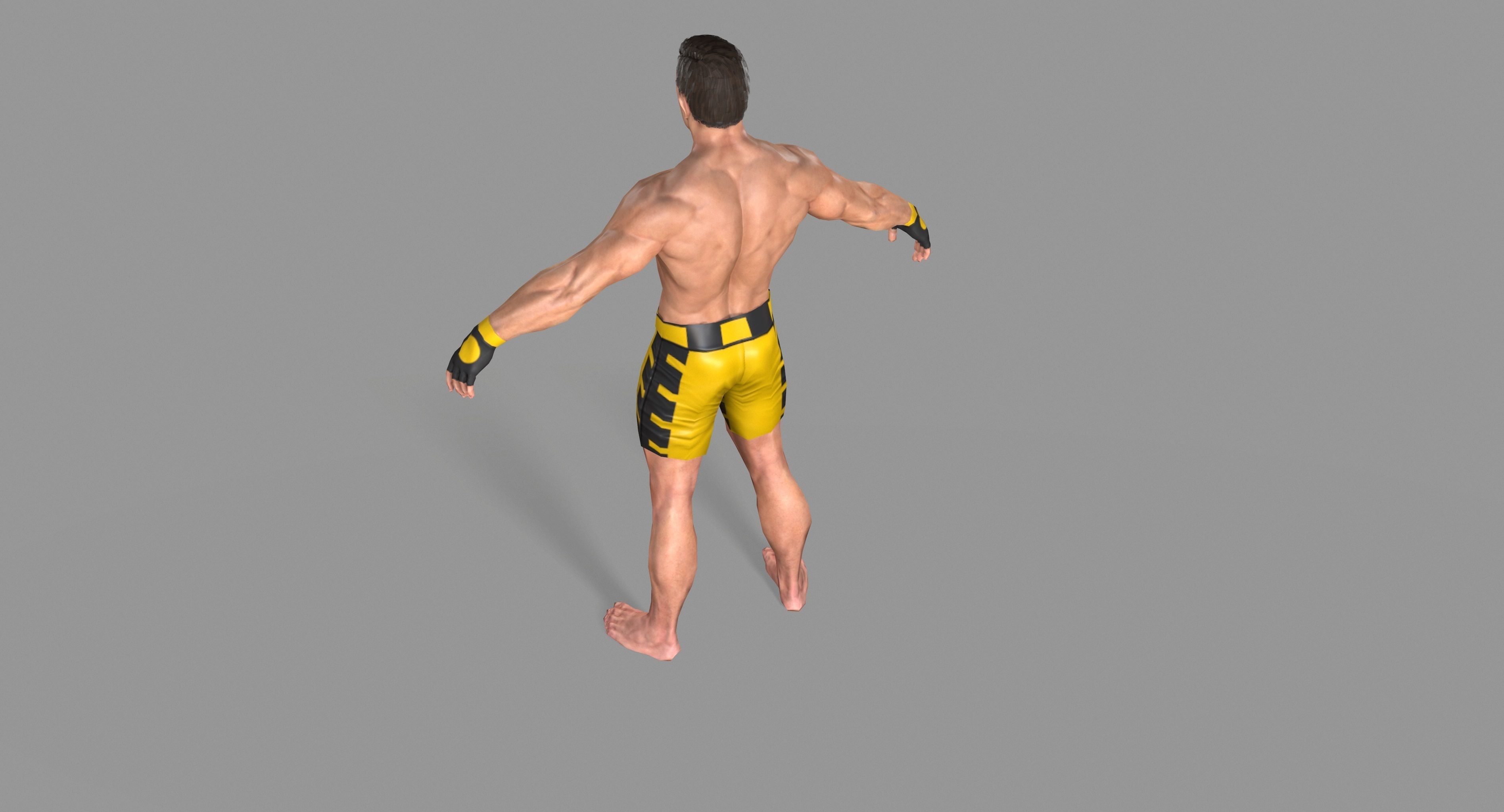 UFC Boxer Low-poly 3D model_26