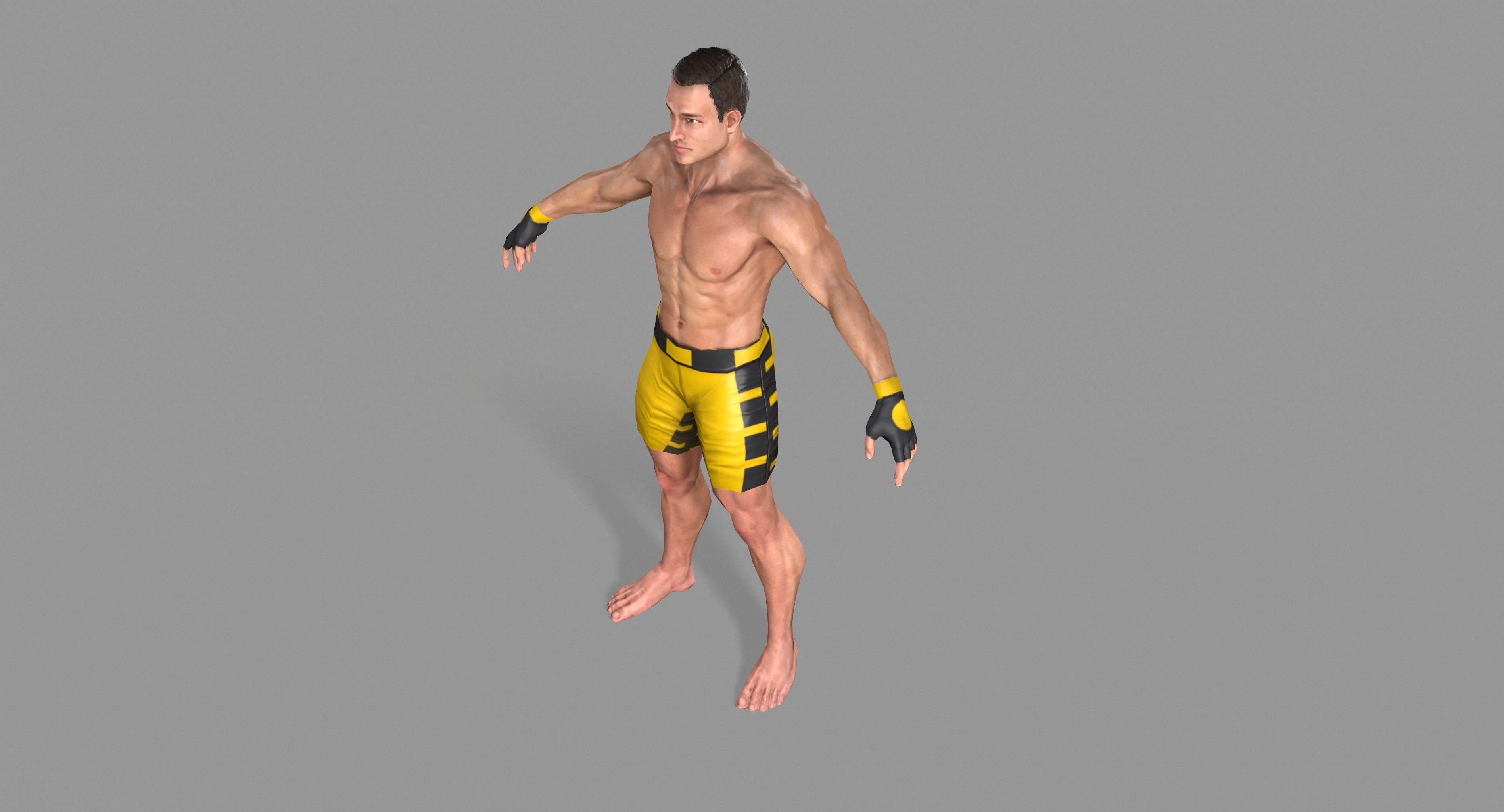 UFC Boxer Low-poly 3D model_30