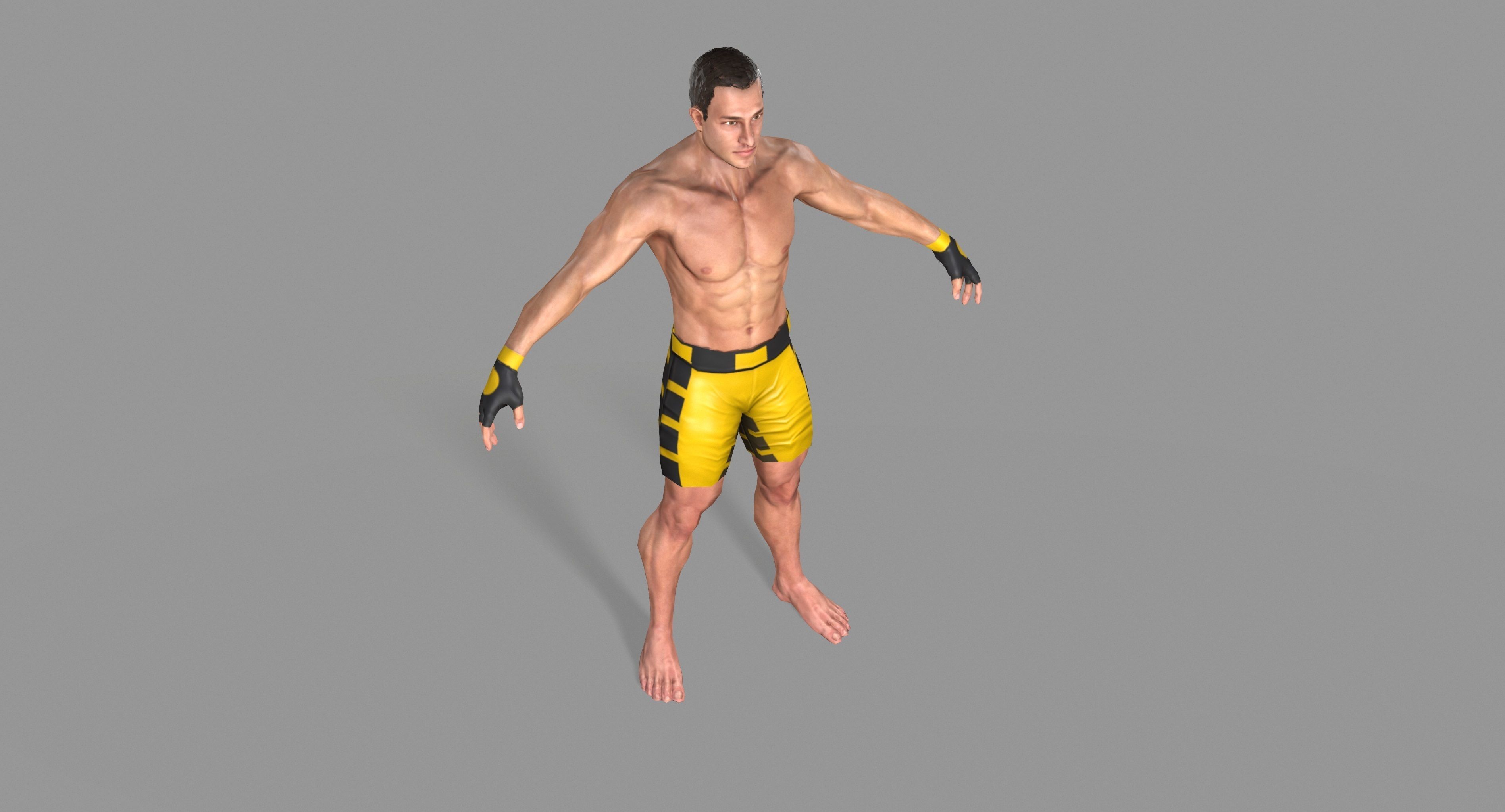 UFC Boxer Low-poly 3D model_19
